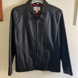 Worthington Full Zip Leather Jacket (Petite XL)